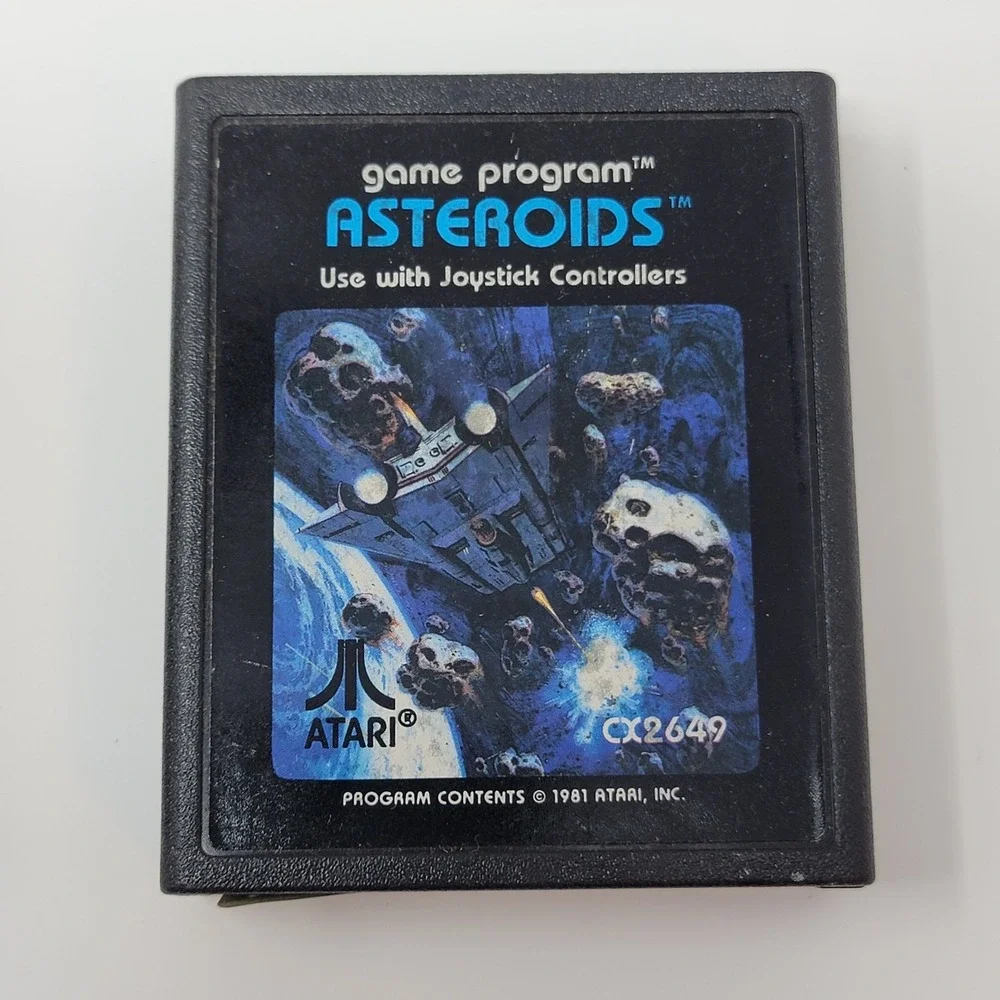 5 Vintage Atari 2600 Video Games Football Bowling Asteroids Swordquest Canyon